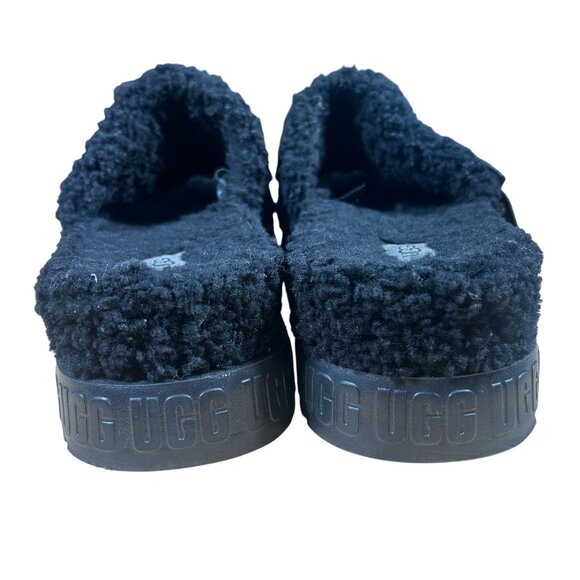 UGG Fluffita Slide Sandals Women's Size 10 in Black Excellent Preloved Condition - Picture 4 of 10